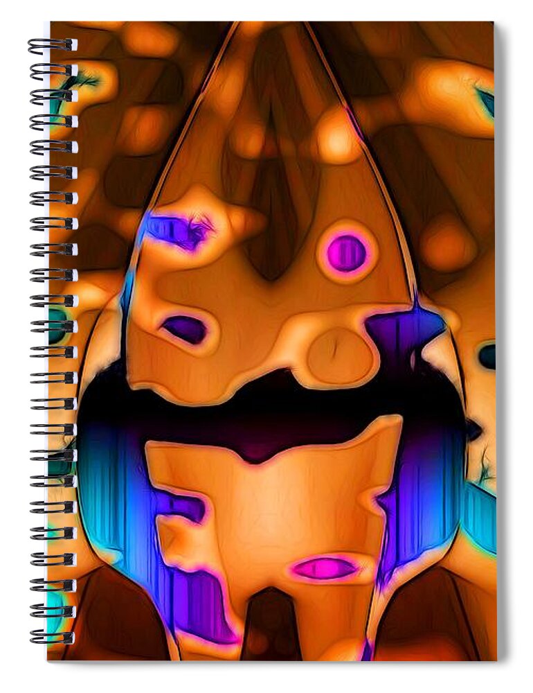 Orange Spiral Notebook featuring the digital art Luminence by Ronald Bissett