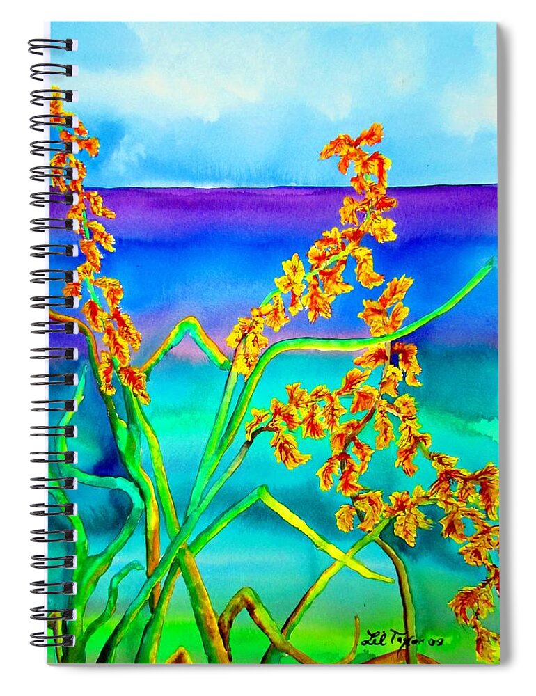 Lil Taylor Spiral Notebook featuring the painting Luminous Oats by Lil Taylor