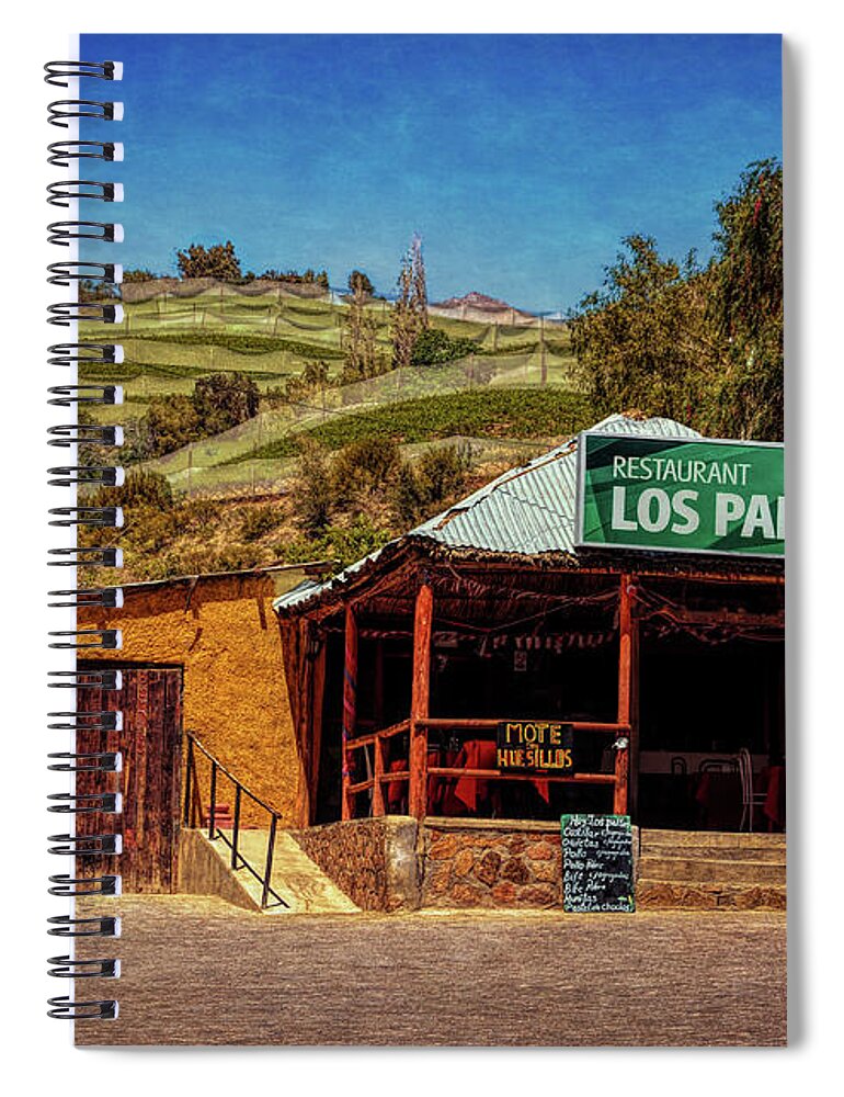Restaurant Spiral Notebook featuring the photograph Lunch Time - Montegrande, Chile by Maria Angelica Maira