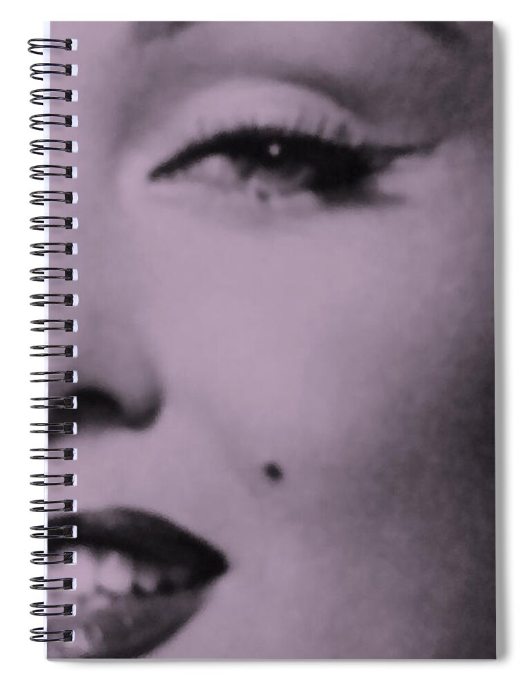 Marilyn Monroe Spiral Notebook featuring the photograph M M N Y P I N K by Rob Hans