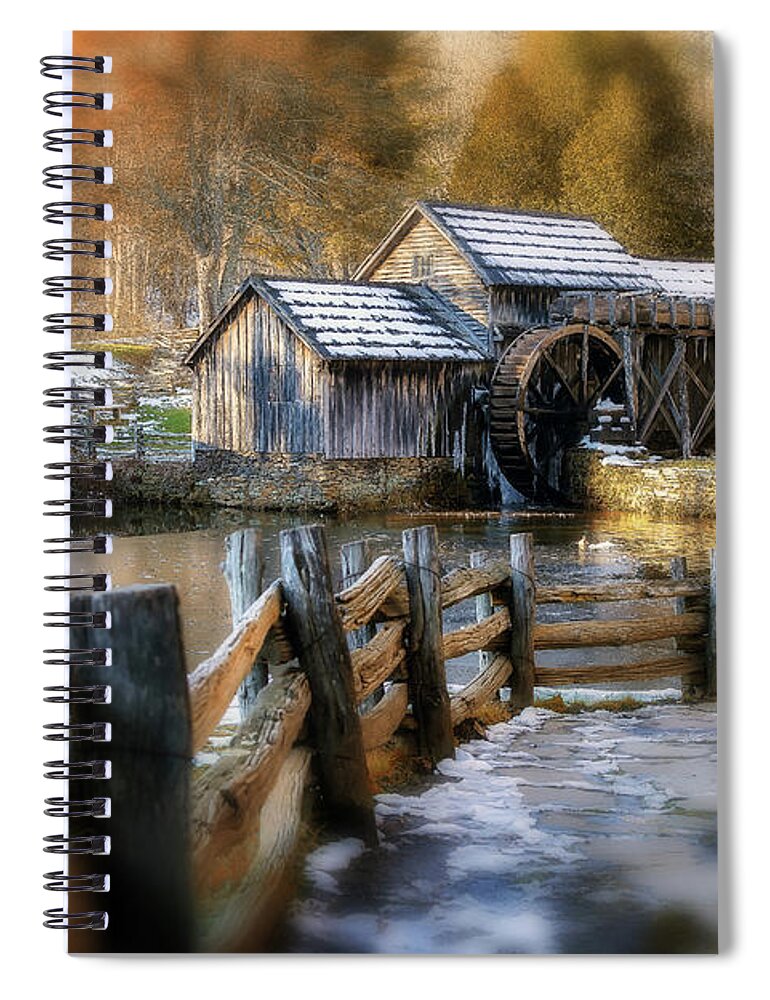 Mill Spiral Notebook featuring the photograph Mabry Mill Dream by Steve Hurt