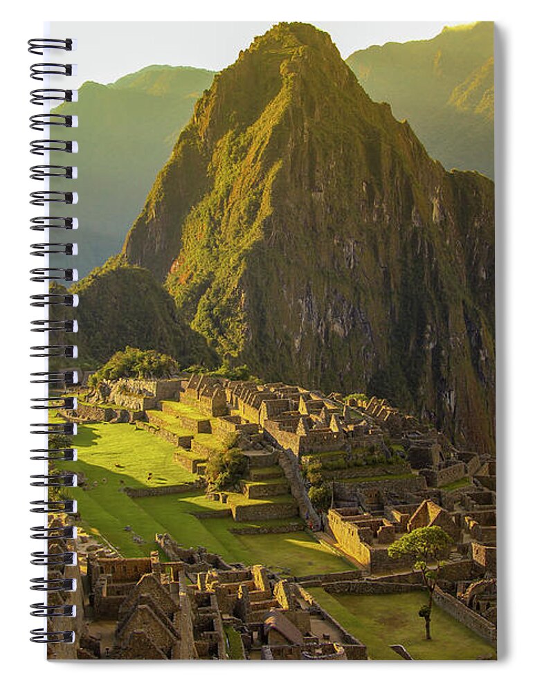 Machu Pichu Spiral Notebook featuring the photograph Machu Pichhu, Peru by Aashish Vaidya
