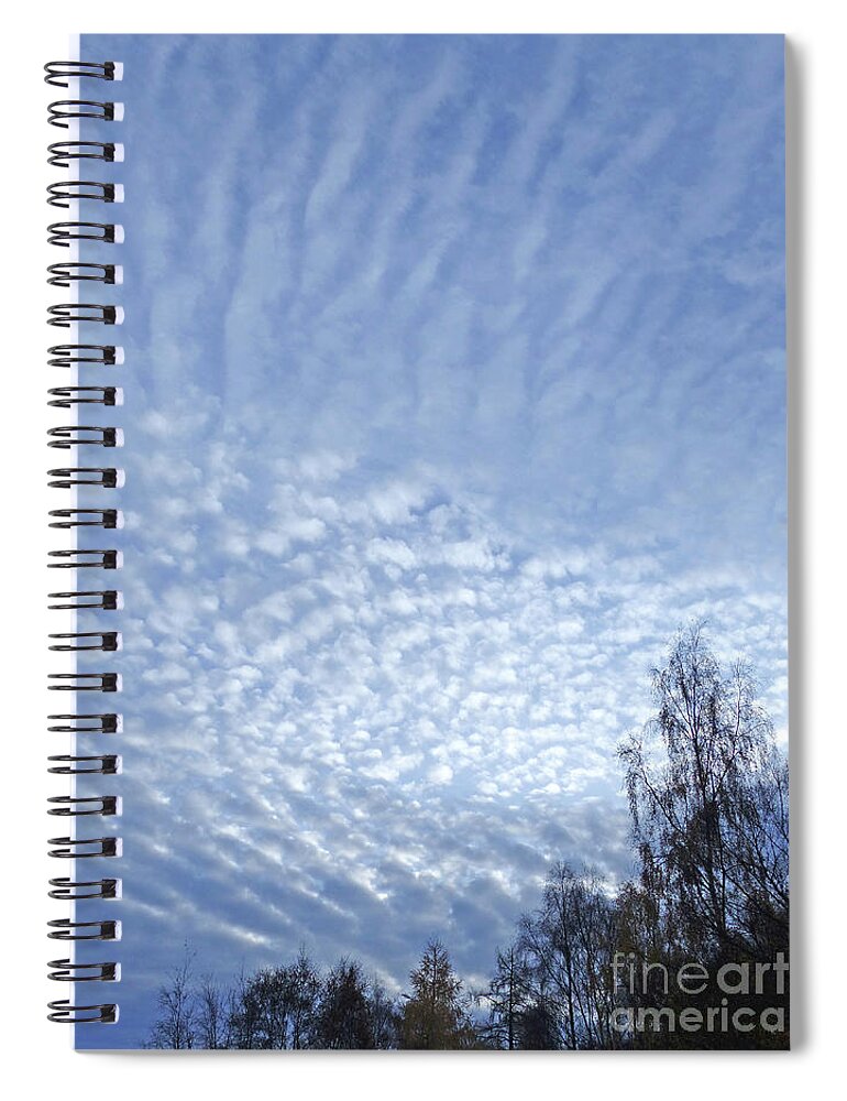 Mackerel Sky Spiral Notebook featuring the photograph Mackerel Sky by Phil Banks