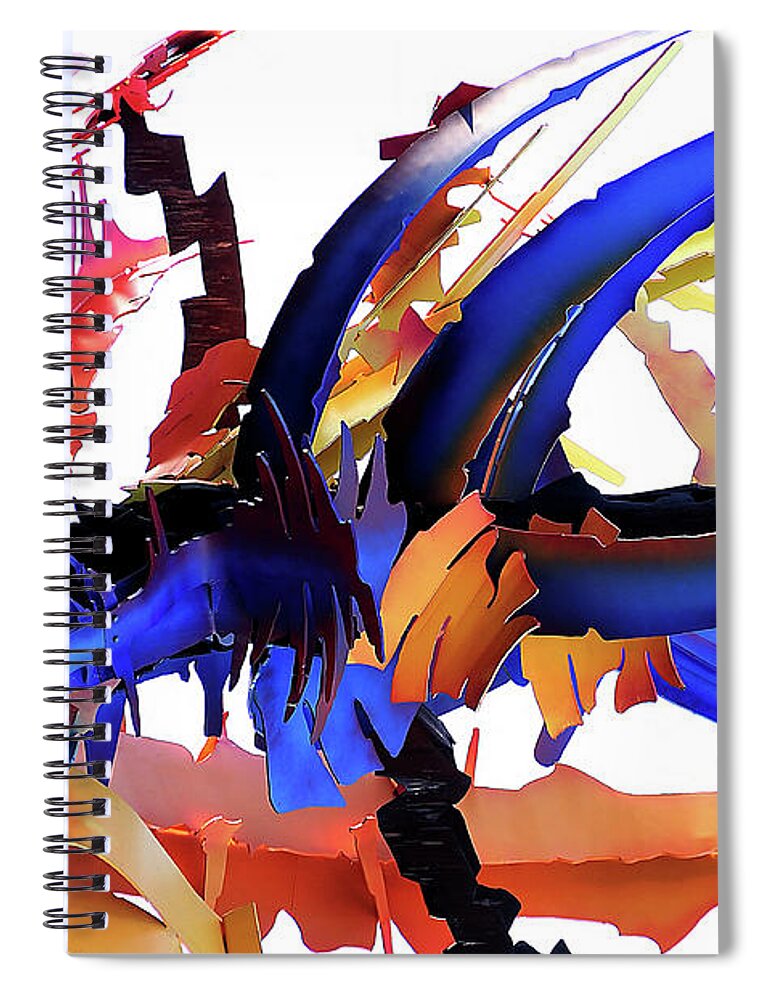 Multicolored Spiral Notebook featuring the photograph Made of Steel by Richard Macquade
