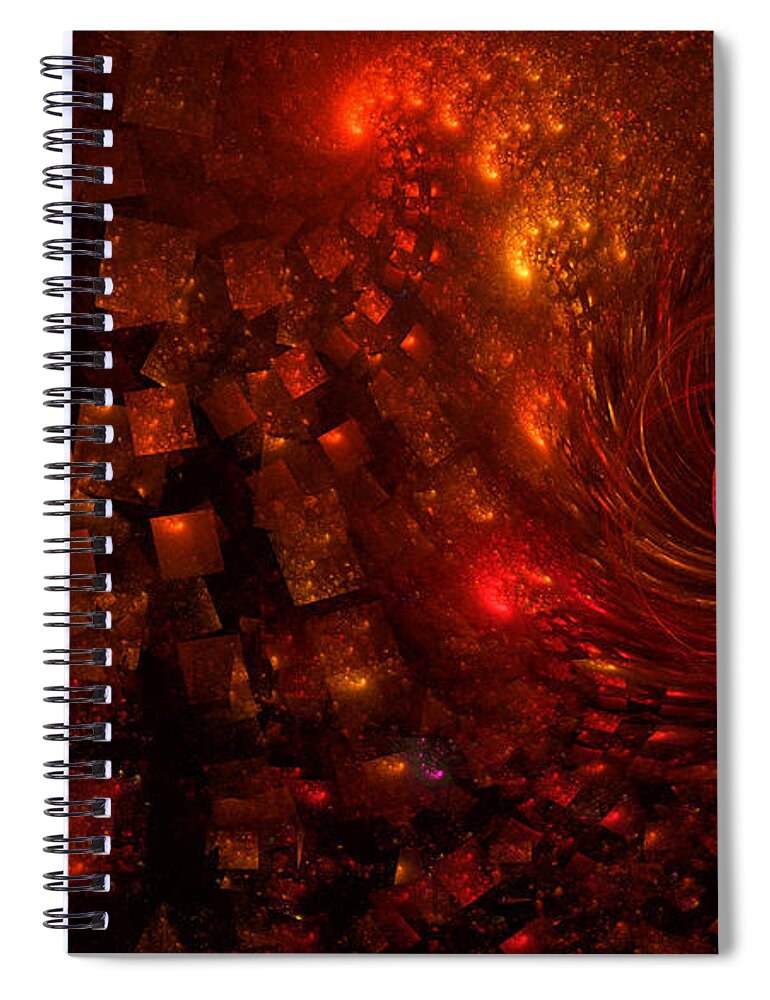 Maelstrom Spiral Notebook featuring the digital art Maelstrom by Gary Blackman