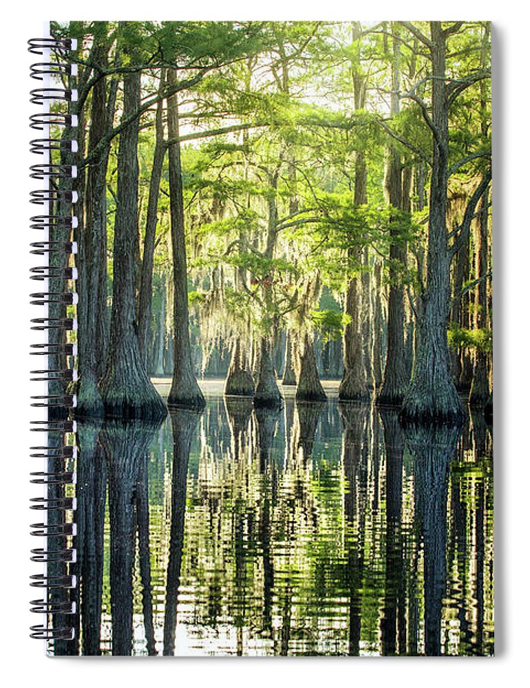 Abstract Spiral Notebook featuring the photograph Magic Light by Alex Mironyuk