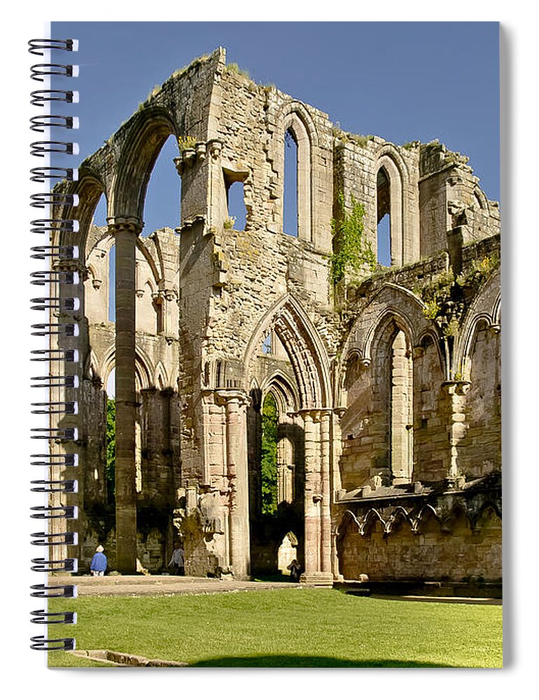 Abbey Spiral Notebook featuring the photograph Magnificent ruins. by Elena Perelman