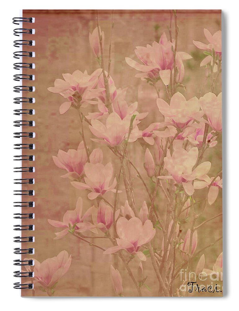 Whimsical Spiral Notebook featuring the photograph Magnolia Nostalgia by Traci Cottingham