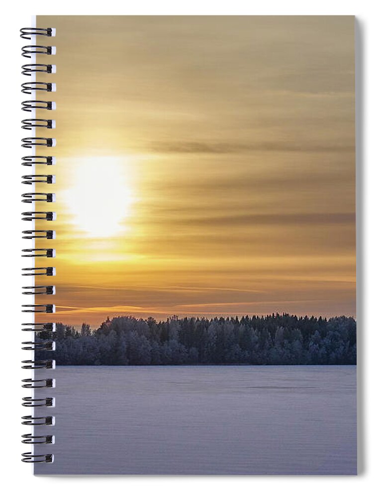 Finland Spiral Notebook featuring the photograph Mahnalanselka sunset by Jouko Lehto