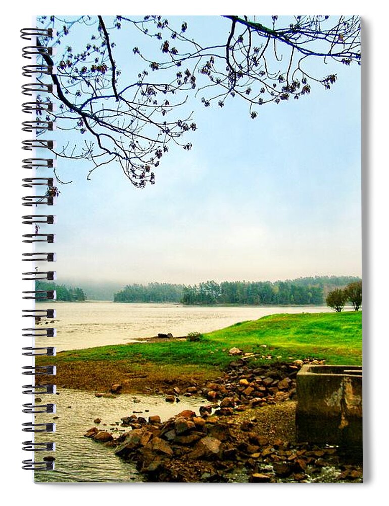 Maine Spiral Notebook featuring the photograph Maine Fog by Joseph Caban