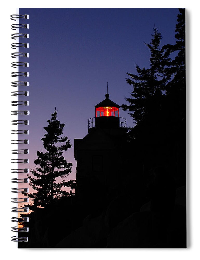 Acadia Lighthouse Spiral Notebook featuring the photograph Maine Lighthouse by Juergen Roth