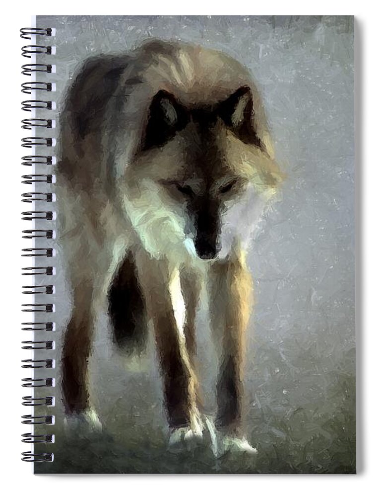 Wolf Spiral Notebook featuring the photograph Majestic Wolf by David Dehner
