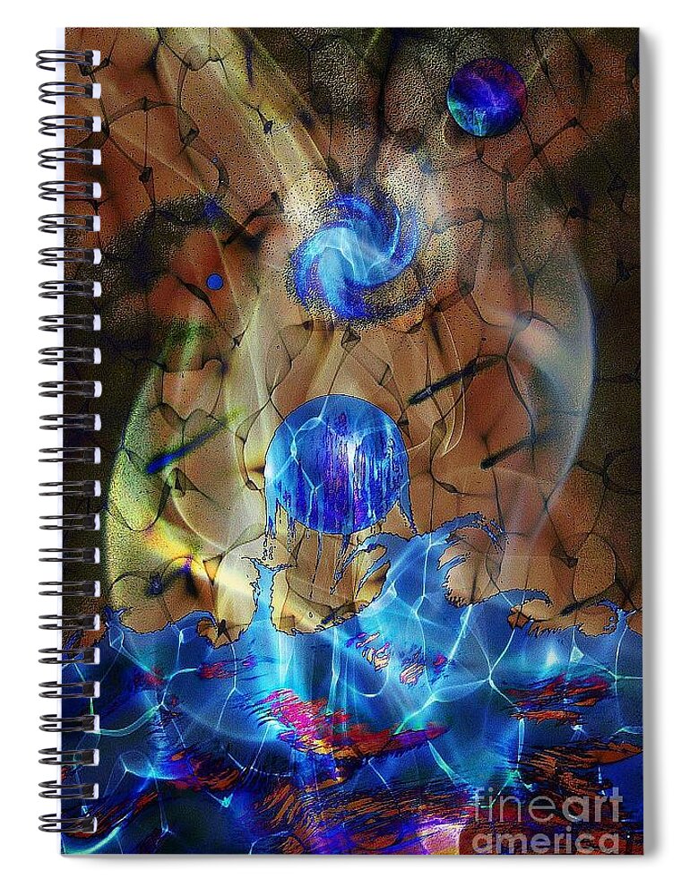 Planets Spiral Notebook featuring the digital art Make your own Story by David Neace