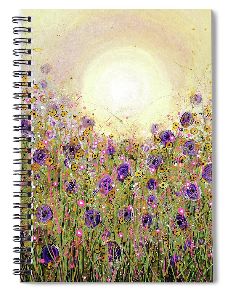 Landscape Art Spiral Notebook featuring the painting Making My Soul Sing by Teresa Fry