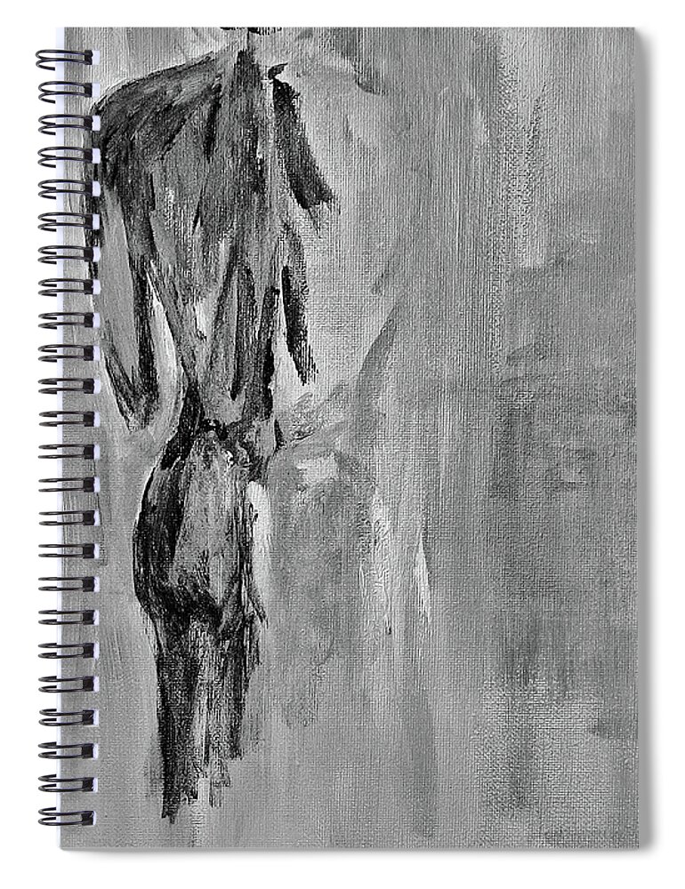 Male Nude Spiral Notebook featuring the painting Male Nude 3 by Julie Lueders 