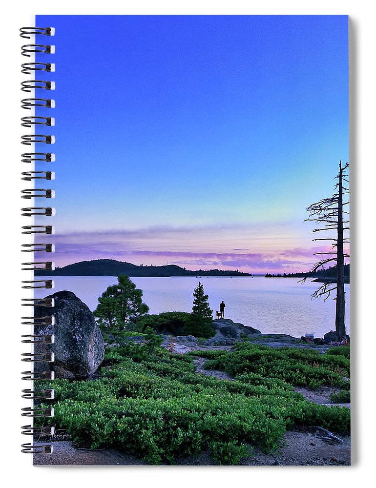 California Spiral Notebook featuring the photograph Man and Dog by Jim Thompson