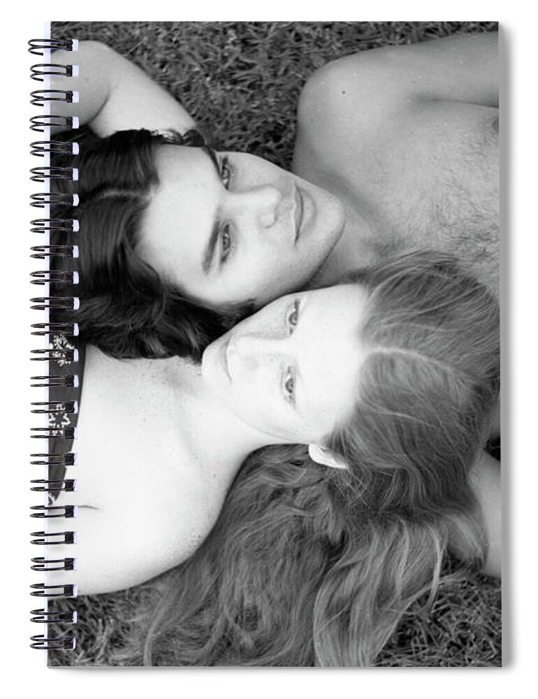 Heads Spiral Notebook featuring the photograph Man and Woman, Head-to-Head, 1973 by Jeremy Butler