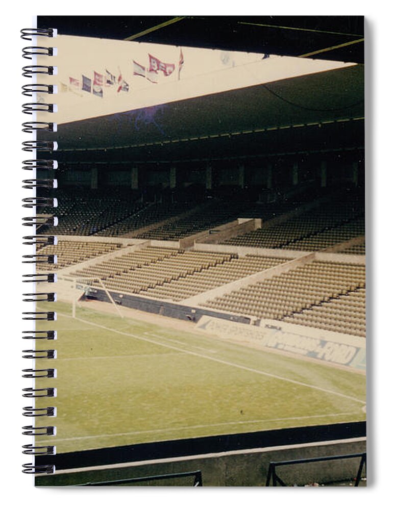 Manchester City Spiral Notebook featuring the photograph Manchester City - Maine Road - North Stand 1 - 1970s by Legendary Football Grounds