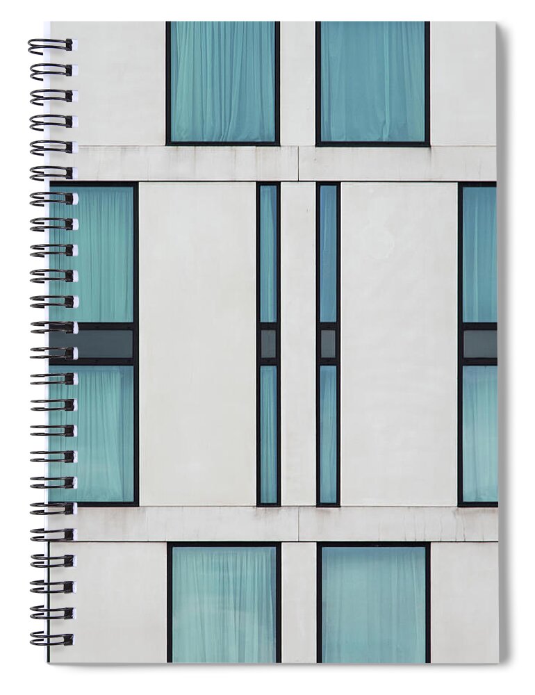 Urban Spiral Notebook featuring the photograph Square - Liverpool Windows 1 by Stuart Allen