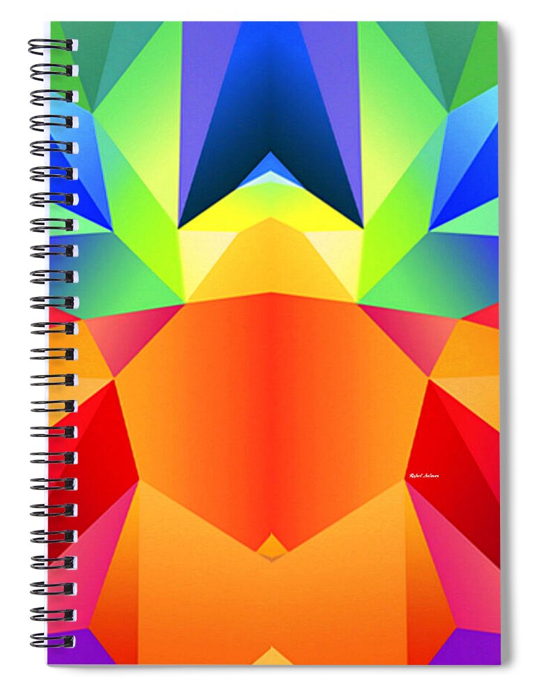 Mandalas Spiral Notebook featuring the digital art Mandala 9705 by Rafael Salazar
