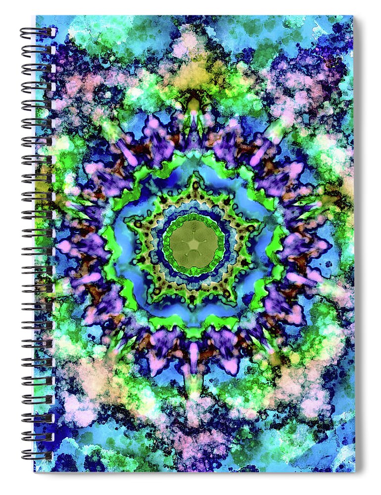 Mandala Spiral Notebook featuring the digital art Mandala Art 1 by Patricia Lintner