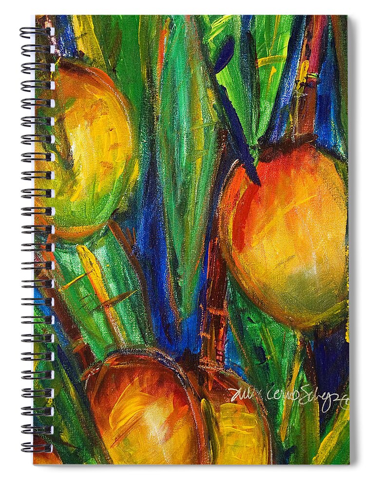 A4-csm0143 Spiral Notebook featuring the painting Mango Tree by Julie Kerns Schaper - Printscapes