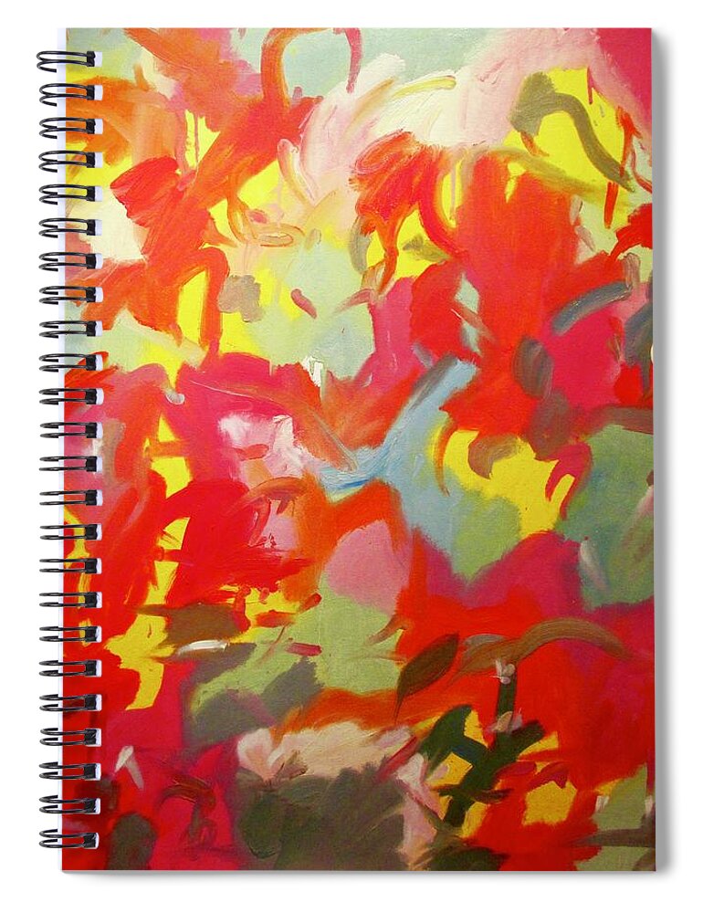 Abstract Spiral Notebook featuring the painting Manifest Destiny by Steven Miller