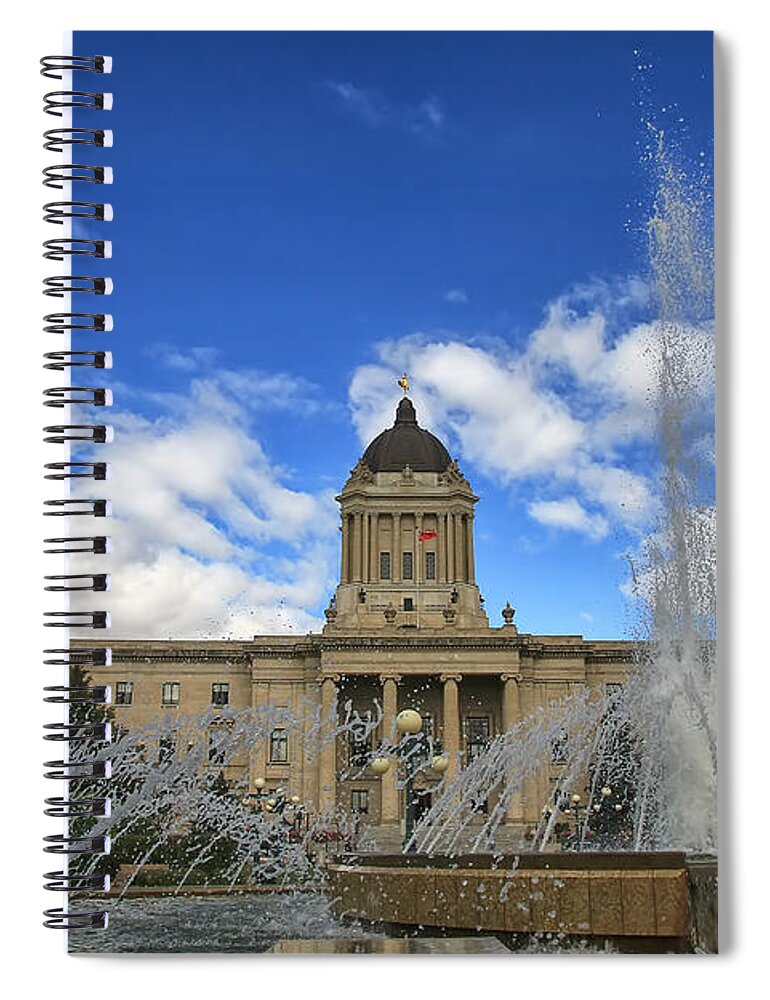 Building Spiral Notebook featuring the photograph Manitoba Legislative Building by Teresa Zieba