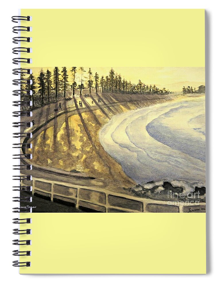 Manly Beach Spiral Notebook featuring the painting Manly Beach Sunset by Leanne Seymour