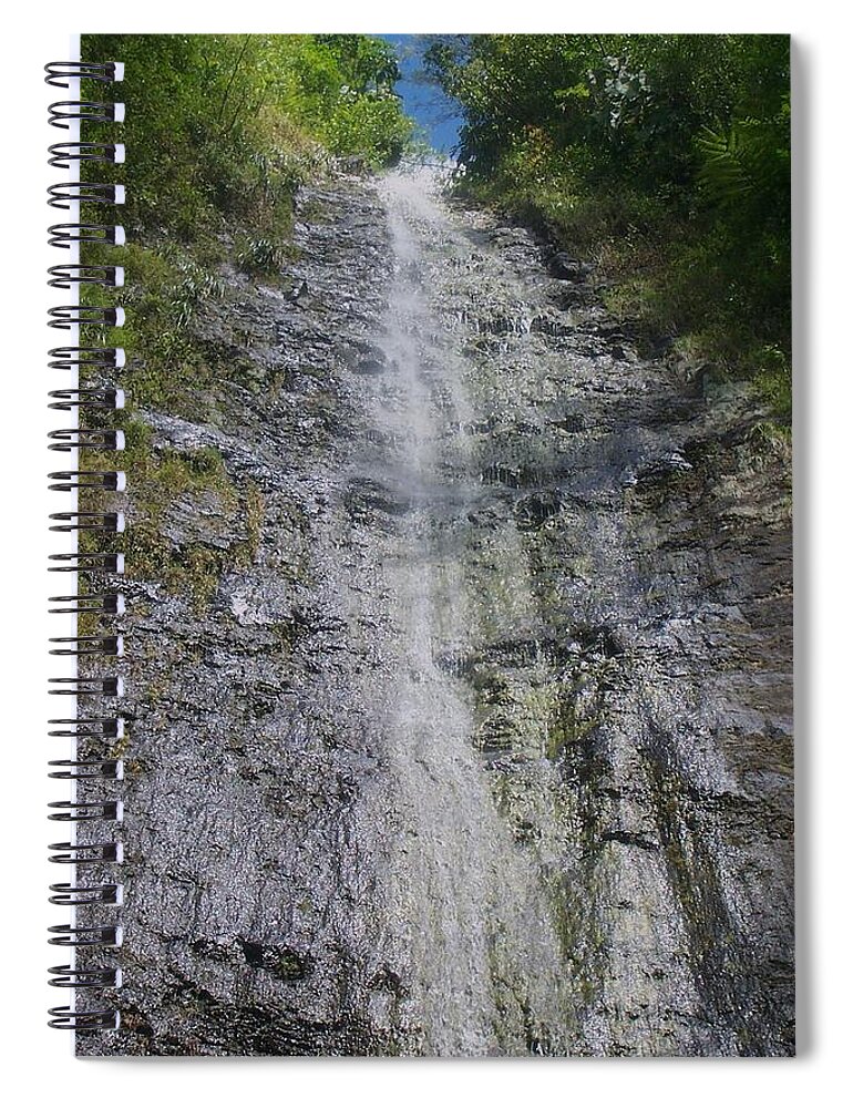 #hawaii Spiral Notebook featuring the photograph Manoa Falls by Cornelia DeDona