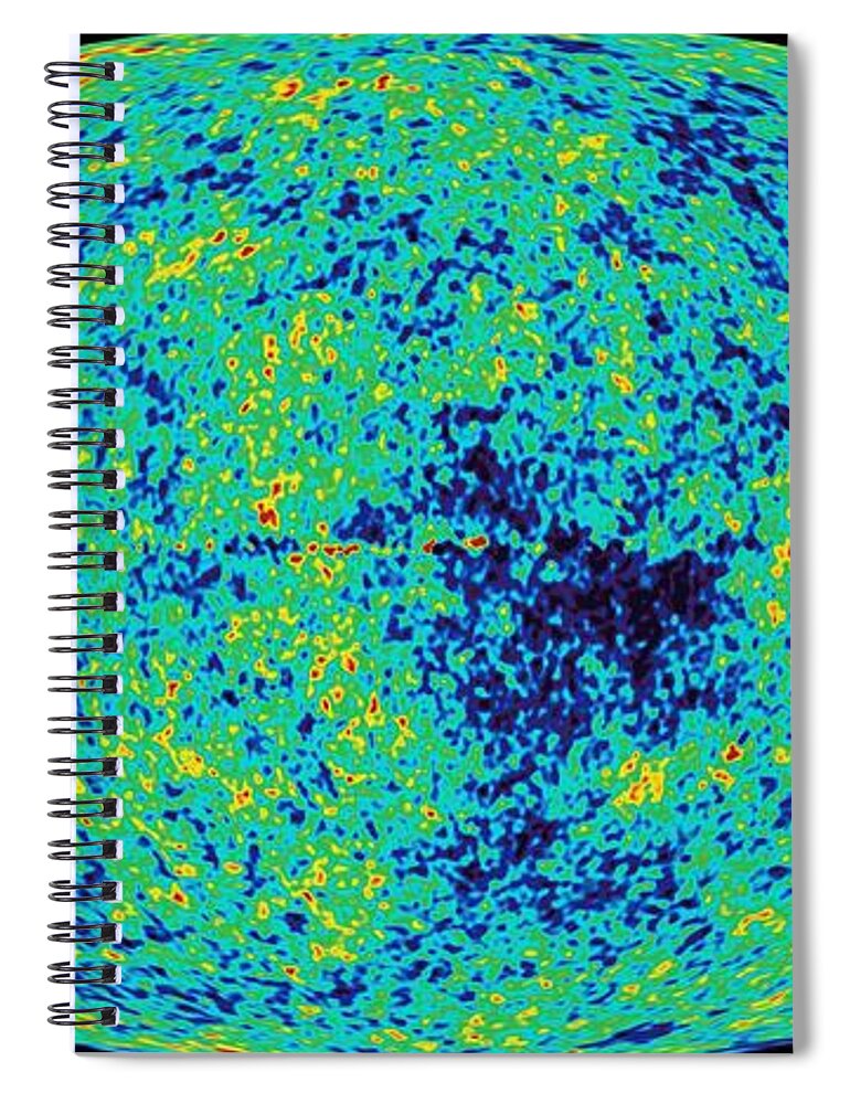 Age Spiral Notebook featuring the photograph Map Microwave Background by NASA Science Source