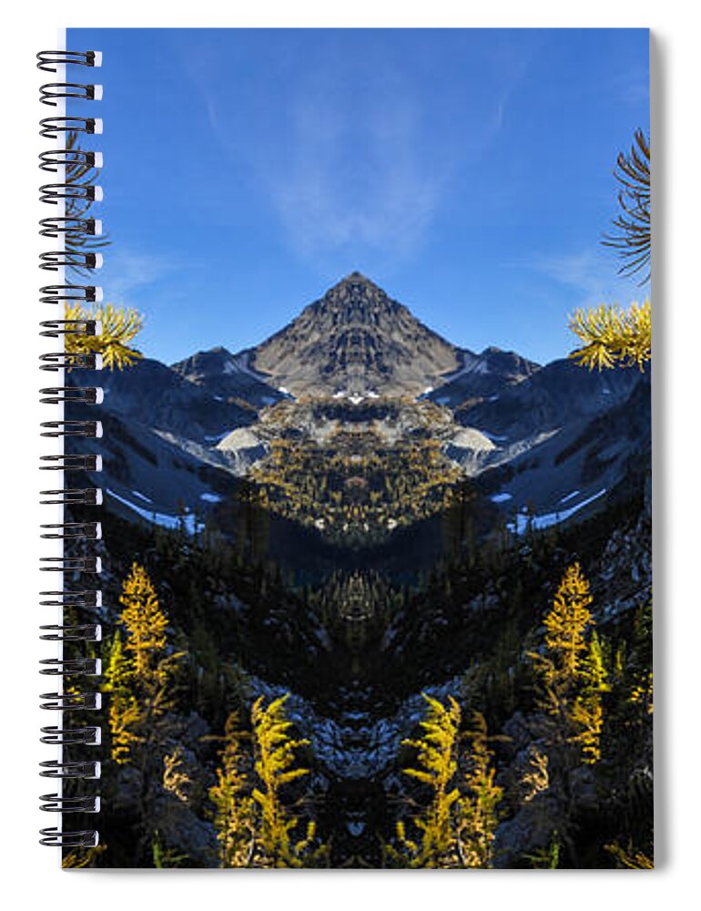 Washington Spiral Notebook featuring the digital art Maple Pass Loop Reflection by Pelo Blanco Photo