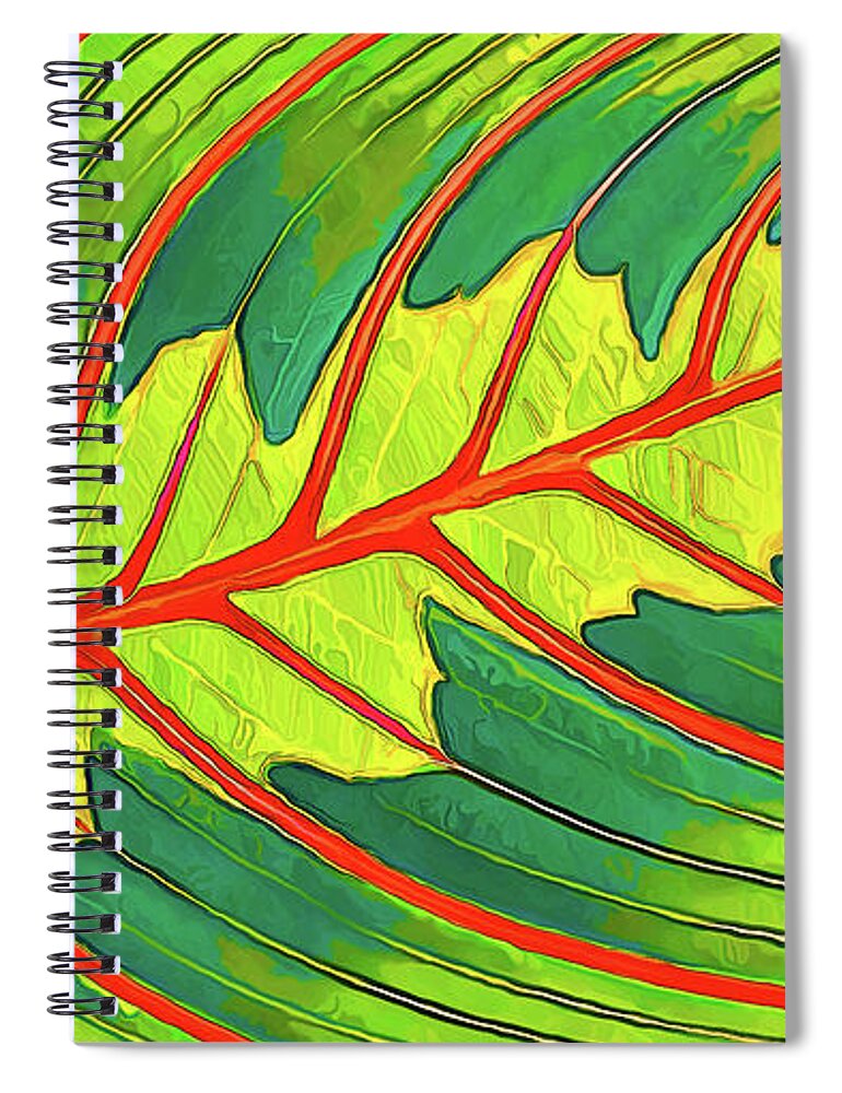 Nature Spiral Notebook featuring the digital art Maranta Red 2 by ABeautifulSky Photography by Bill Caldwell
