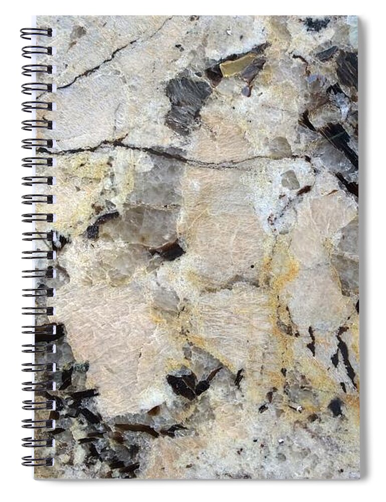 Marble Spiral Notebook featuring the photograph Marble Tan Black by Delynn Addams