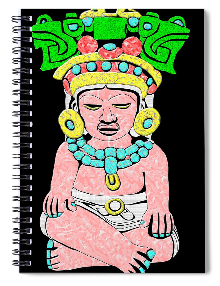 Marble Spiral Notebook featuring the digital art Marble Maya by Piotr Dulski