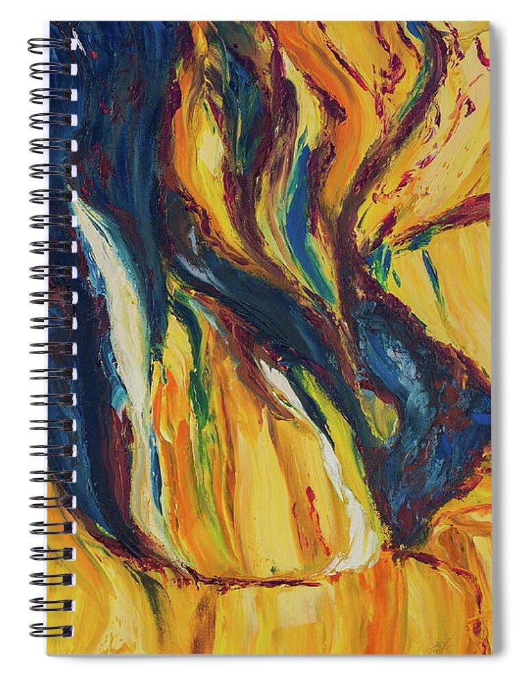 Marble Spiral Notebook featuring the painting Marble by Neslihan Ergul Colley