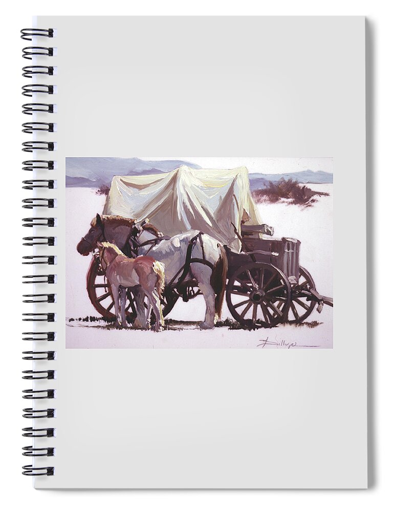 Horses Spiral Notebook featuring the painting Mare's Pride by Elizabeth - Betty Jean Billups