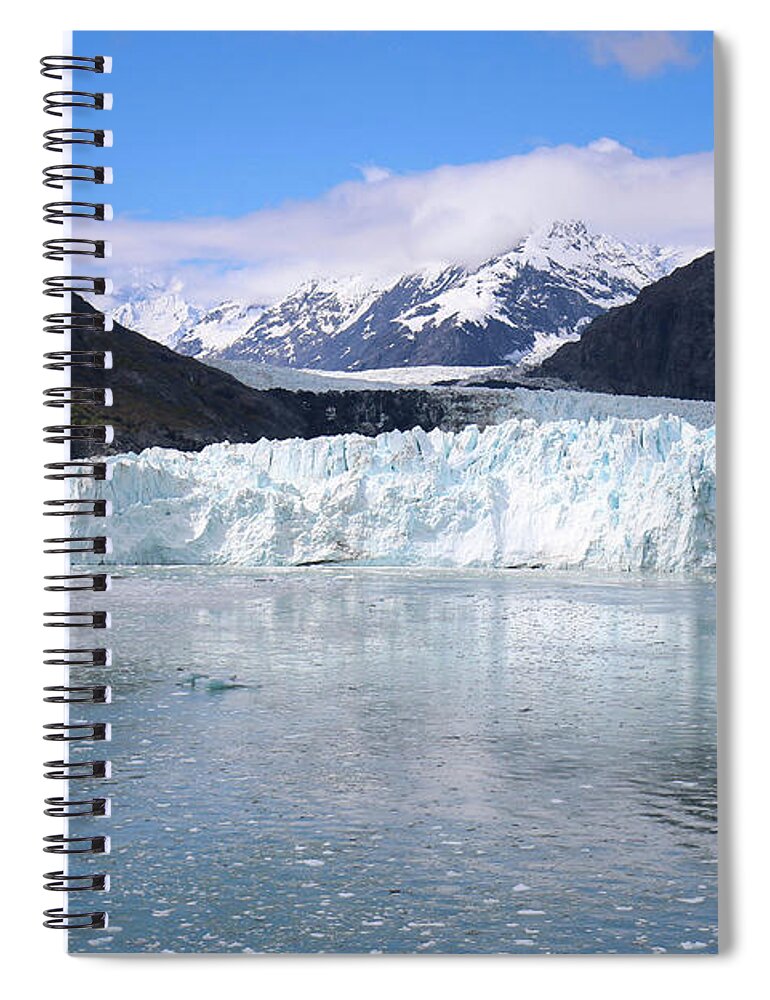 Margerie Glacier Spiral Notebook featuring the photograph Margerie Glacier Alaska by Veronica Batterson