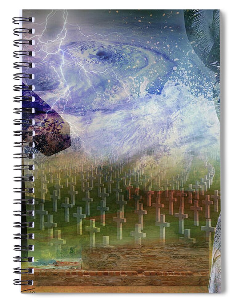 Photoshop Spiral Notebook featuring the digital art Maria by Ricardo Dominguez