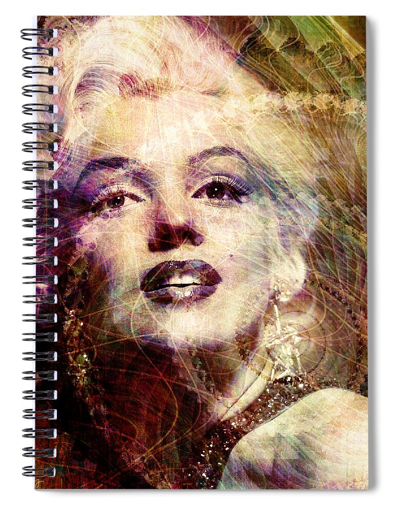 marilyn Monroe Spiral Notebook featuring the digital art Marilyn by Barbara Berney