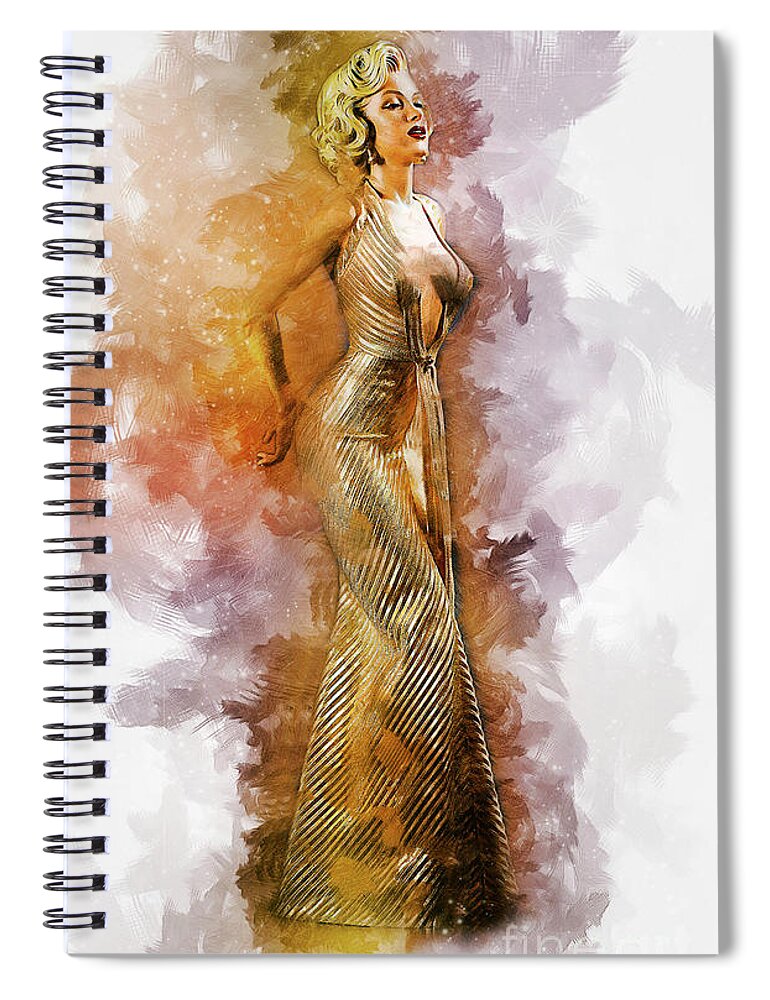 Marilyn Spiral Notebook featuring the digital art Marilyn by Ian Mitchell