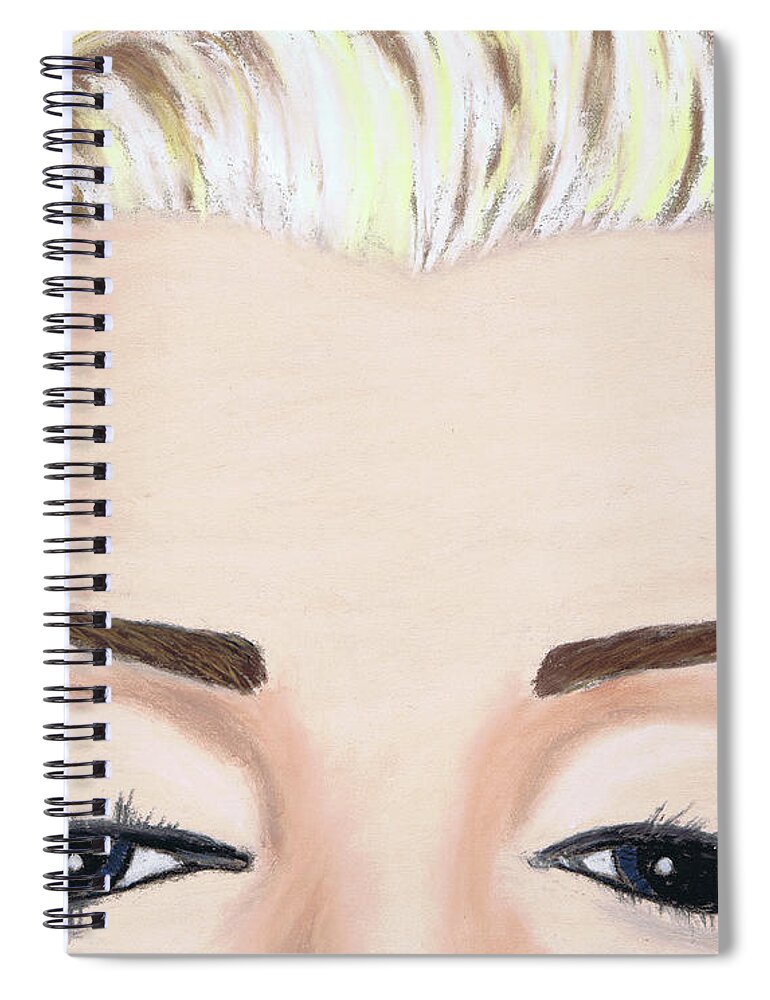 Marilyn Monroe Spiral Notebook featuring the painting Marilyn by Lisa Crisman