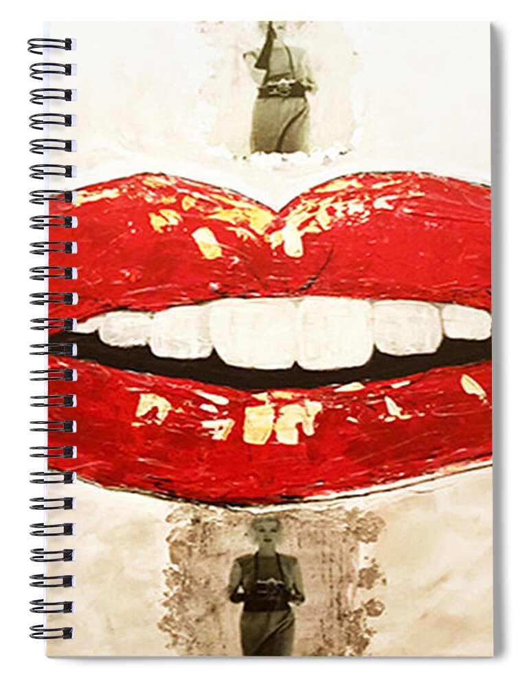 Marilyn Monroe Spiral Notebook featuring the painting MARILYN MONROE Photograph by Kathleen Artist PRO