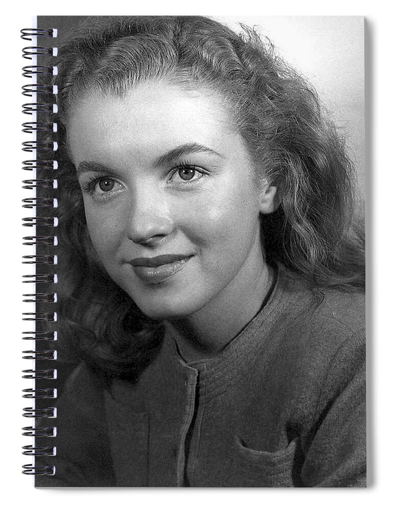 Marilyn Monroe Then Norma Jeane Dougherty Photo By H. Maier Studios Los Angeles Ca C.1943 Spiral Notebook featuring the photograph Marilyn Monroe Then Norma Jeane Dougherty Photo By H. Maier Studios Los Angeles Ca C.1943 by David Lee Guss