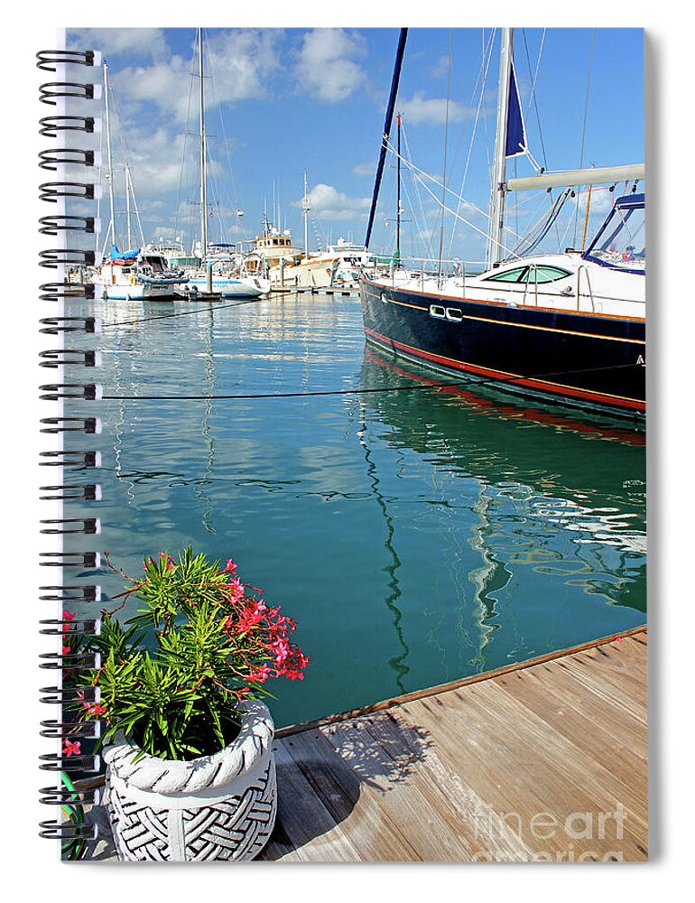 La Paz Spiral Notebook featuring the photograph Marina Morning by Becqi Sherman