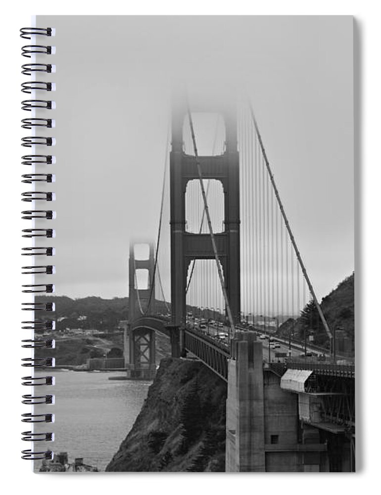 Golden Gate Bridge Spiral Notebook featuring the photograph Mark Twain by Carolyn Mickulas