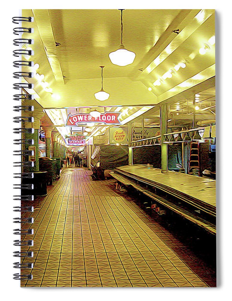 Seattle Spiral Notebook featuring the photograph Market Day is Done by Linda Carruth