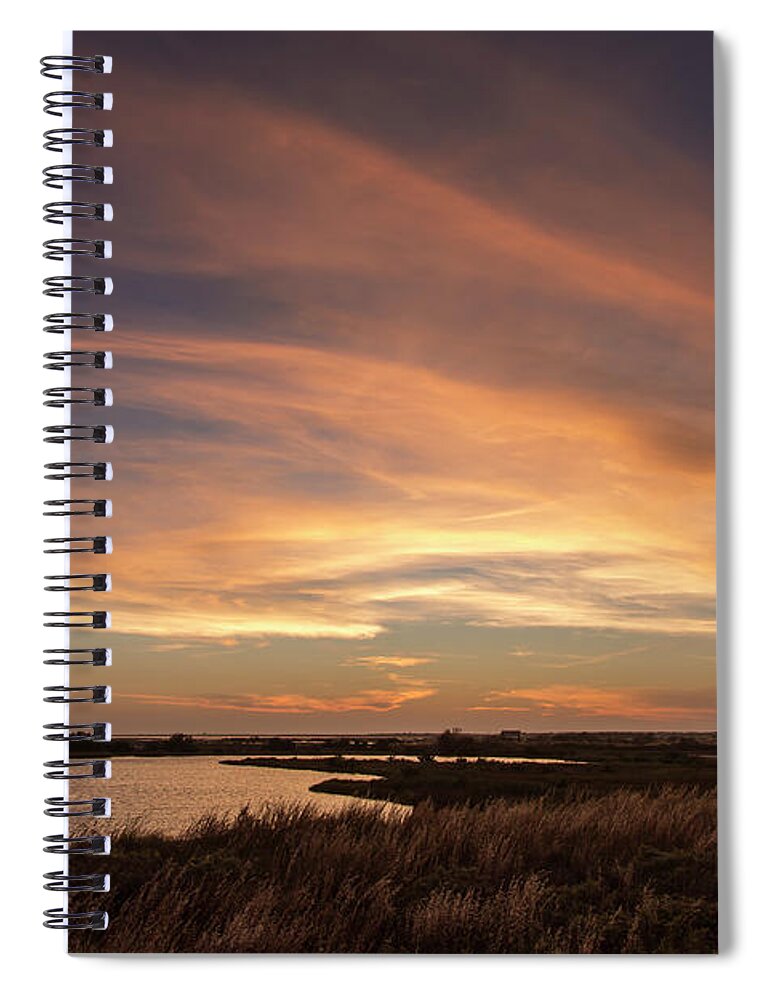 Sunset Spiral Notebook featuring the photograph Marsh Sunset by Jurgen Lorenzen