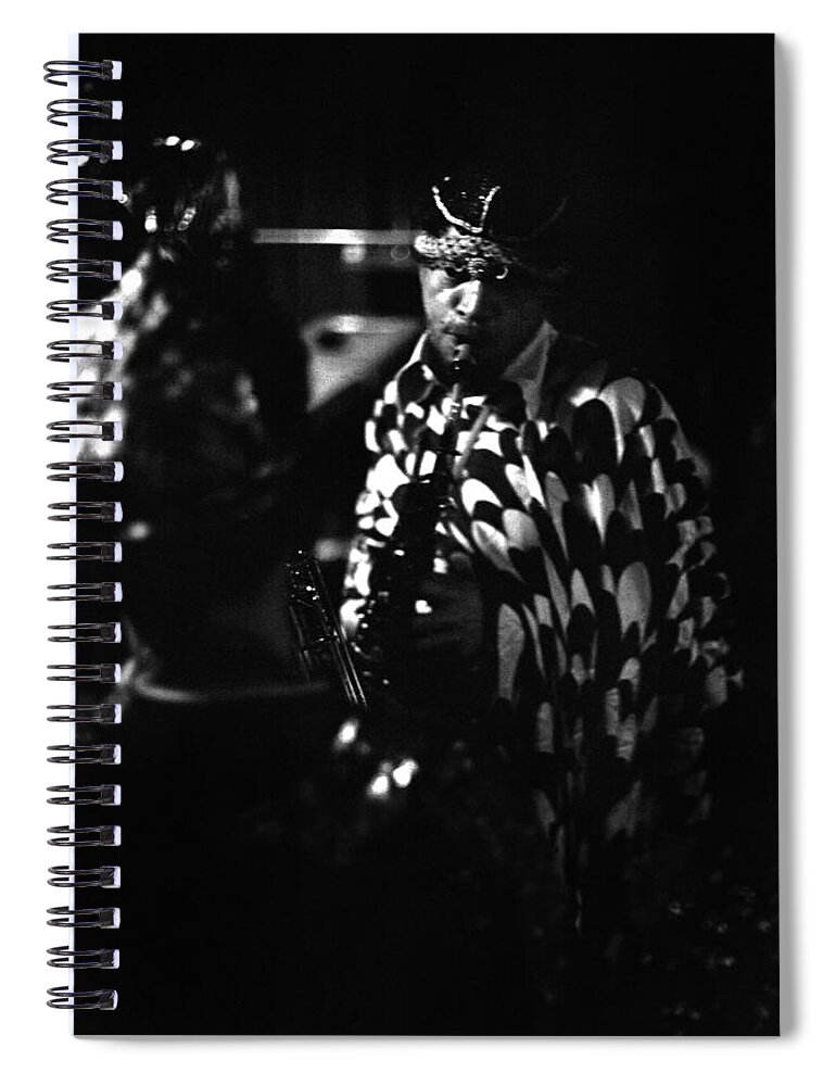 Jazz Spiral Notebook featuring the photograph Marshall Allen at the Red Garter 1970 NYC by Lee Santa