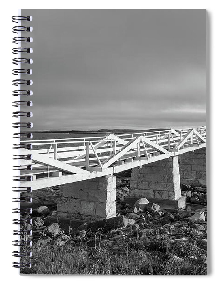 Black And White Spiral Notebook featuring the photograph Marshall Point Lighthouse by Kyle Lee